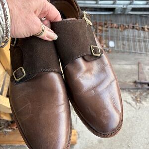 Brown Leather Slip-On Loafers with Polished Finish